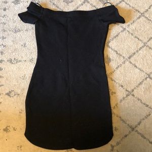 Off the shoulder black dress